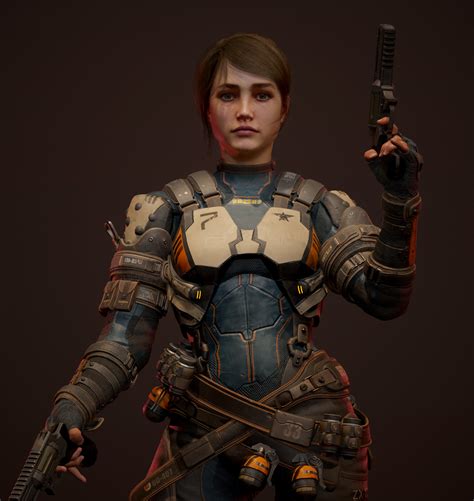 Artstation Female Mercenary Real Time Resources