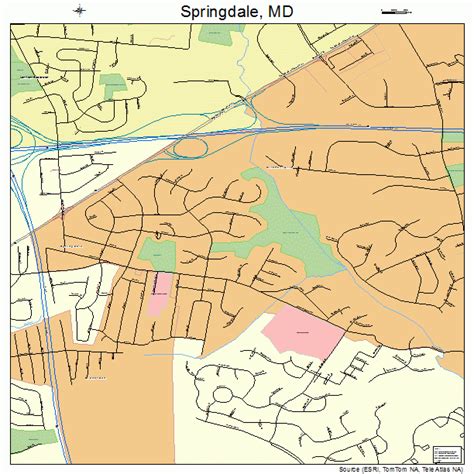 Springdale Maryland Street Map 2474282