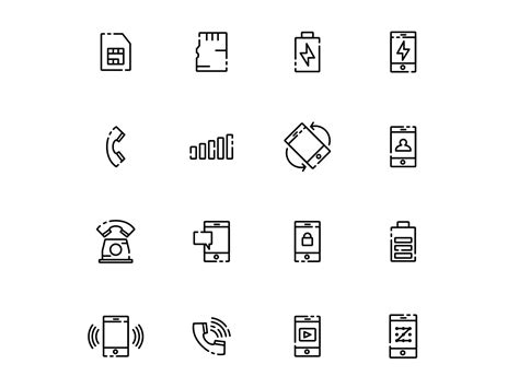 Free Mobile Phone Icons Set By Unblast On Dribbble