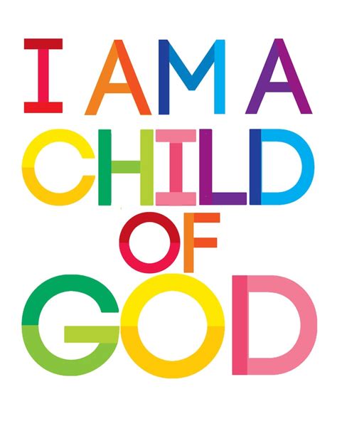 I Am A Child Of God Poster Christian Print Church Nursery Art Etsy