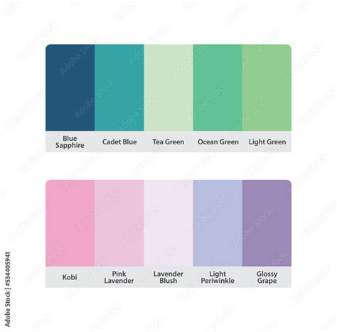 Matching Pastel Color Palette Guide Catalog Collection Rgb Hex Codes