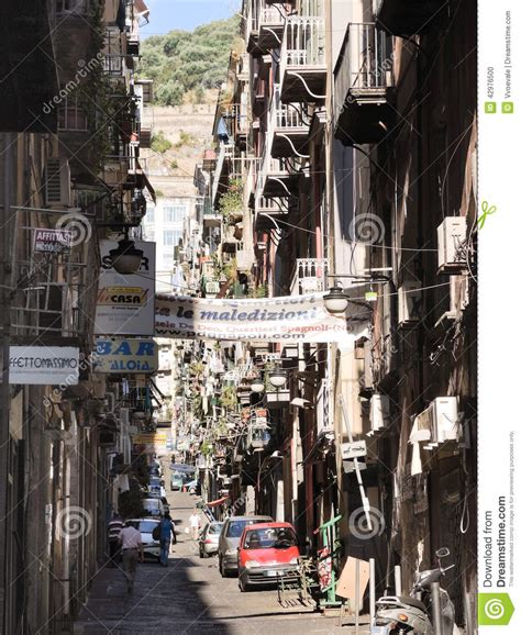 Street In Old City Of Naples Italy Editorial Image Image Of City