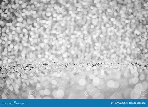 Abstract Silver White Lights Glister Bokeh Background Concept Copy