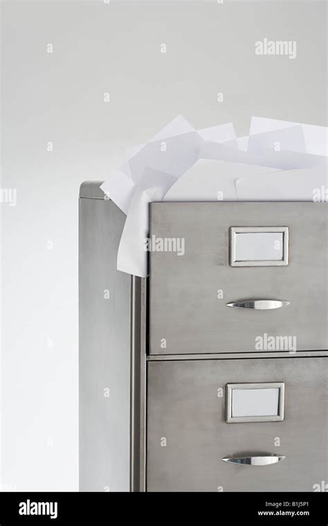 Paper In Filing Cabinet Stock Photo Alamy