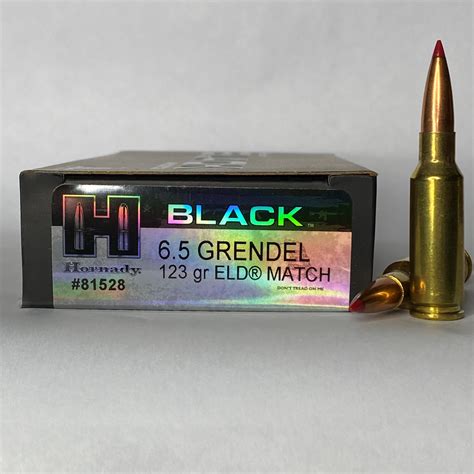65 Grendel Hornady Black 123gr Eld Match Ammo 20rds Talo Tactical