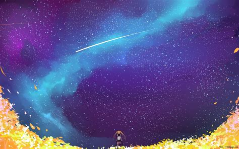 starry sky s shooting star hd wallpaper download