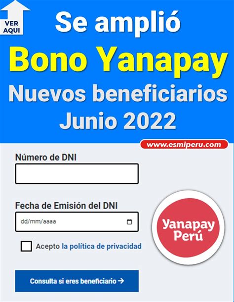 Bono Yanapay 2022 Link Junio 2022 Para Saber Si Eres Beneficiario Y