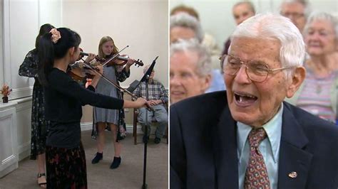 13 Year Old Violinist Surprises 102 Year Old Friend With Birthday