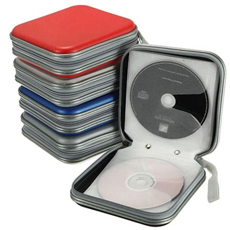 Alloyseed Portable Cd Case 40pcs Disc Cd Dvd Wallet Storage Organizer