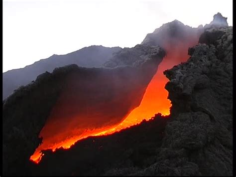 Footage shows boiling lava and ash spewing from the southern crater of europe's most active volcano on. Volcanic Eruption / Stream of Lava / Etna / Sicily | SD ...
