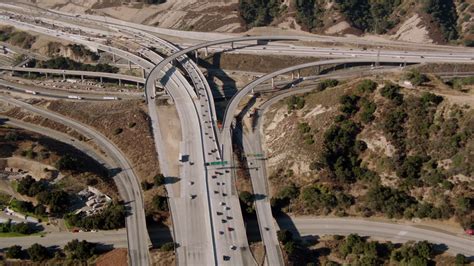 1080 Aerial Stock Footage Video Of A Reverse View Of Newhall Pass