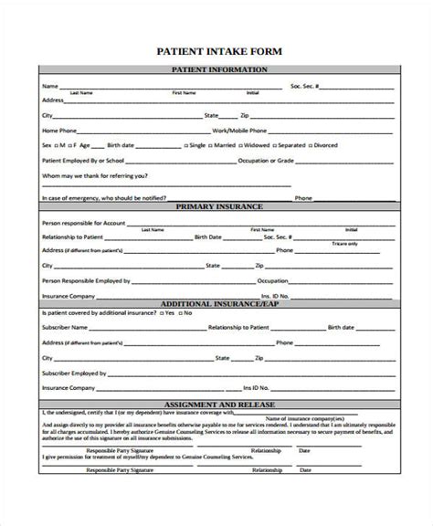 Free 48 Counseling Forms In Pdf Ms Word