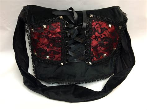 Gothic Bag Goth Vintage Look Shoulder Bag Cross Body Etsy