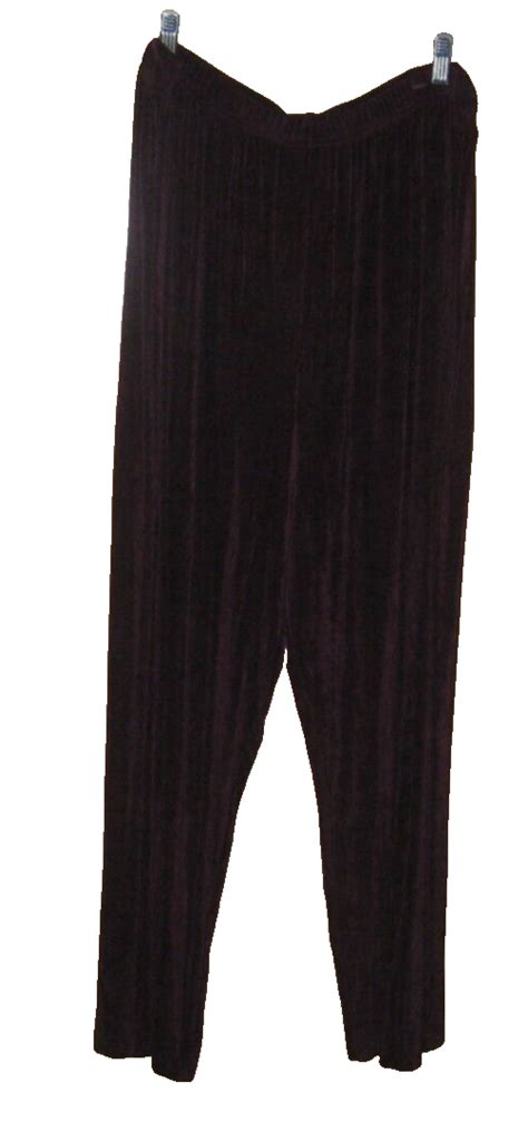 vikki vi vl8650 women s purple slinky stretch pull on dress pants 3x made in usa ebay