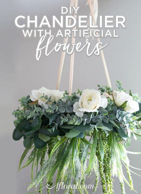 Diy Chandelier With Artificial Flowers Diy Chandelier Floral