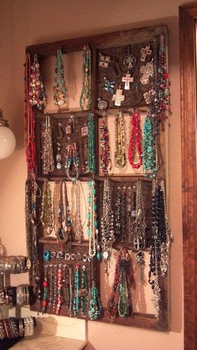 Old Window Jewelry Organizer Yikes Someone With As Much Jewelry As Me