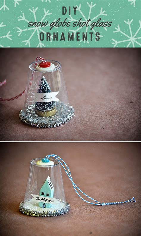 Whats Up With The Buells Crafting Diy Snow Globe Shot Glass Ornaments
