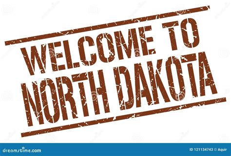 Welcome To North Dakota Stamp Stock Vector Illustration Of Badge