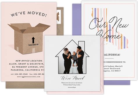 Free Moving House Cards Templates