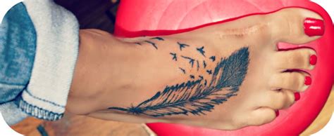 Feather Foot Tattoos