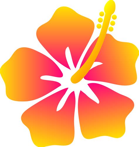 Hawaiian Flower Clip Art Flower Bright Hawaiian Clipart Wikiclipart