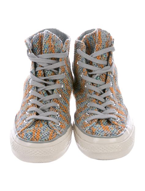 Missoni X Converse Knit High Top Sneakers Shoes W6m20151 The Realreal