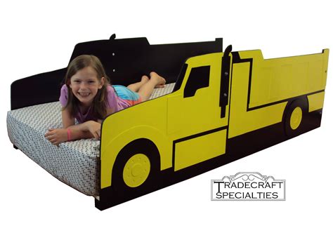 Custom Dump Truck Twin Kids Bed Frame Handcrafted Truck Themed