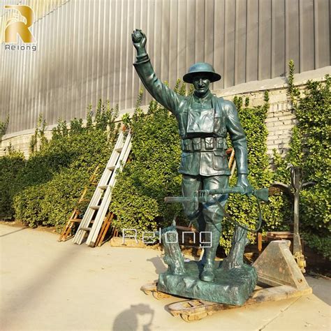 High Quality Cast Bronze Military Soldier Sculpture For Memorial Park