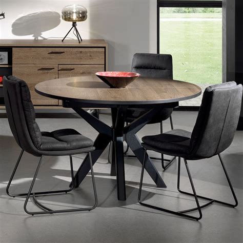Table à manger ovale, table avec rallonge intégrée, table bois  Table