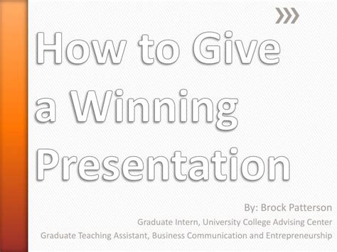 Ppt How To Give A Winning Presentation Powerpoint Presentation Free