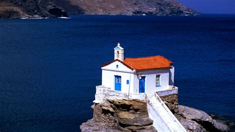 Thalassini Church Cyclades Islands Greece 10 000 Fonds Décran Hd