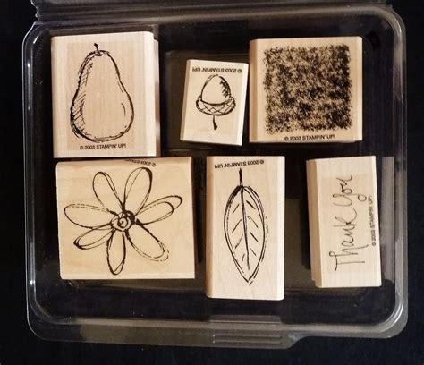 Amazon Com Stampin Up All Natural Set Of Decorative Rubber Stamps Retired Arts