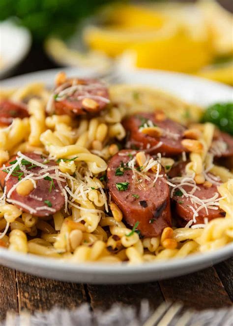 The balsamic vinegar mellows out a bit as it cooks, but i definitely recommend making this only if you do like the taste of balsamic vinegar since it is the primary flavor. Smoked Sausage and Browned Butter Pasta - Kevin Is Cooking