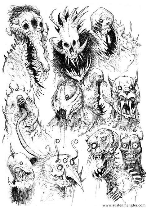 Pin By Vic On Random Finds Scary Drawings Creepy Drawings Creature