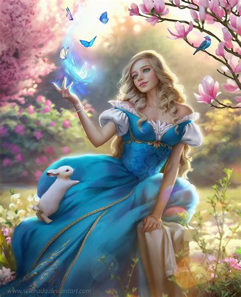 May In Garden By Selenada On Deviantart Fantasy Art Women Beautiful