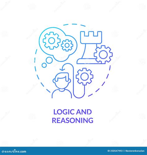 Logic And Reasoning Blue Gradient Concept Icon Stock Vector