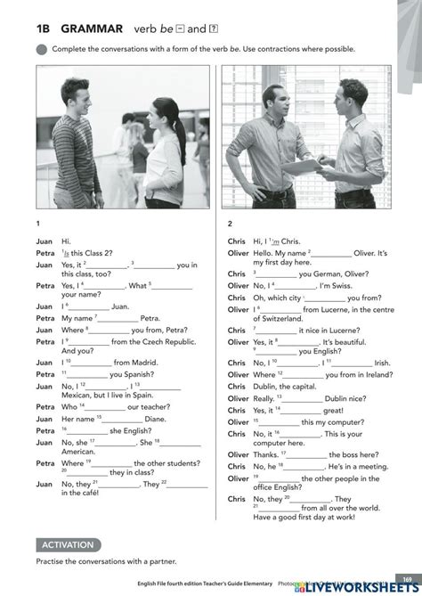 Verb To Be Dialogues Worksheet Live Worksheets