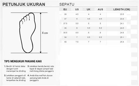 Ukuran Standar Sepatu Wanita Indonesia
