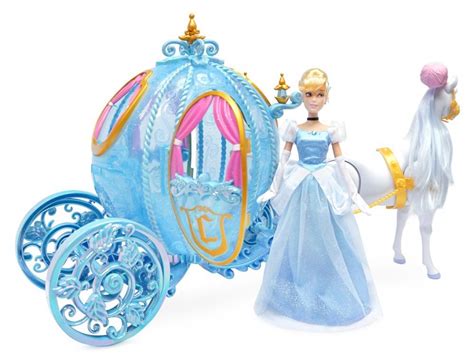 New Disney Store Cinderella Classic Doll Deluxe T Set With Carriage