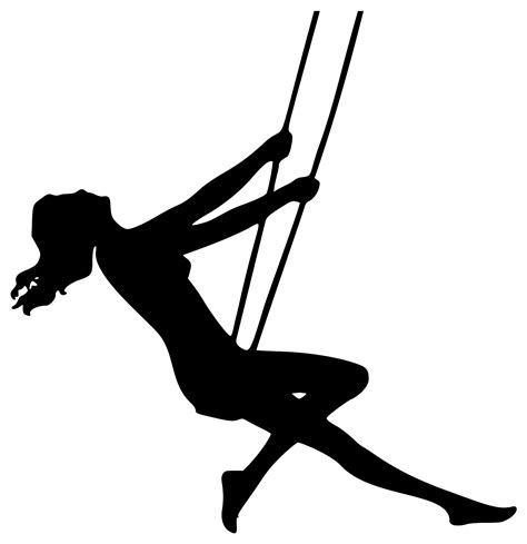 Lady On A Swing Public Domain Vectors