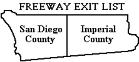 Massdot started converting exit numbers in october 2020 starting with routes in the eastern and southern parts of the state. San Diego California Freeway Exit List