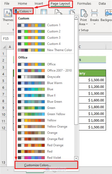 How To Change Theme Colors In Excel With Quick Steps