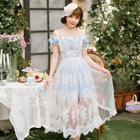 Princess Sweet Lolita Candy Rain Chiffon Dress Dress Suspenders Female