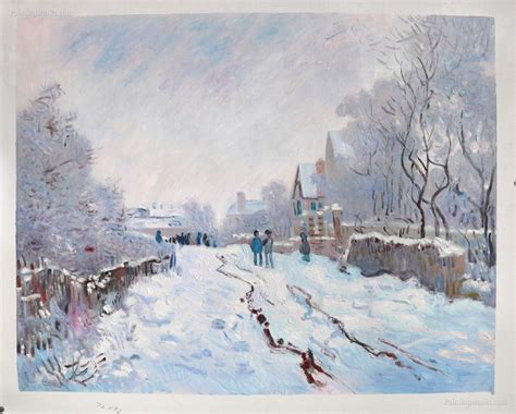 Argenteuil Snow Scene At Argenteuil Claude Monet Paintings
