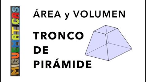 Geometría Área y Volumen de un tronco de pirámide con subtítulos