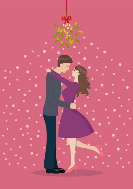 Mistletoe Kiss Illustrations Royalty Free Vector Graphics And Clip Art