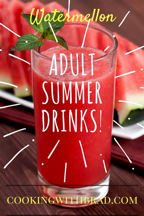 Watermelon Summer Adult Drink Tequila Style Cooking With Brad