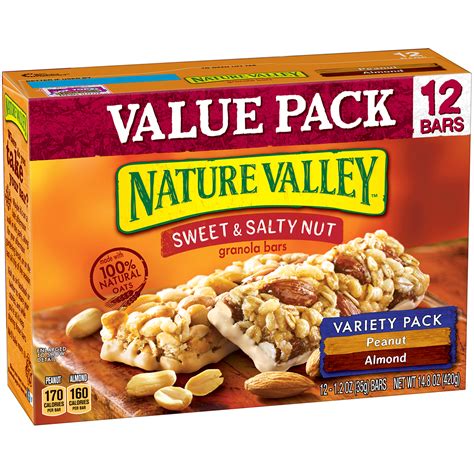 With 12 irresistible flavors to choose from, you'll be making chewy, sweet and salty granola bars all the time! Nature Valley Granola Bars Sweet & Salty Nut Peanut/Almond ...