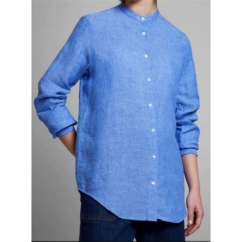 Fay Mandarin Collar Shirt Light Blue Woman Elsa Boutique