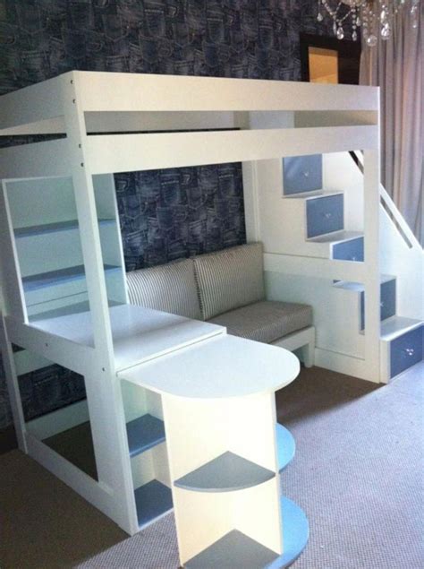 Double Loft Beds With Desk Foter